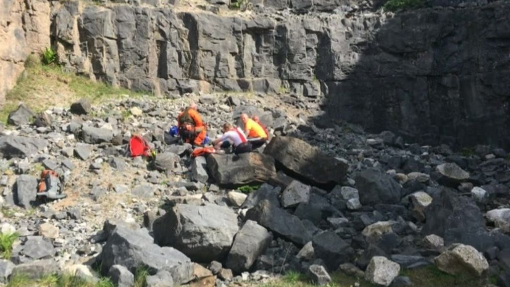 Teen airlifted to hospital after Merthyr quarry fall