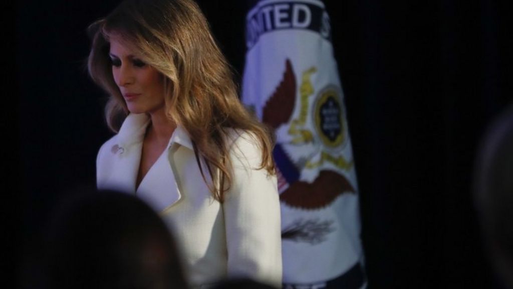 Trumplomacy: Shy Melania braves spotlight for women of courage