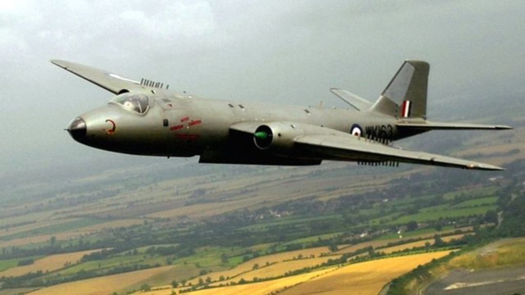 Historic Canberra WK163 jet bomber to be restored to flight - BBC News