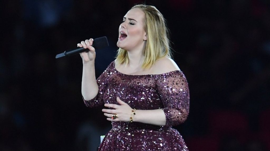Adele pays tribute to Grenfell victims at Wembley Stadium show - BBC News