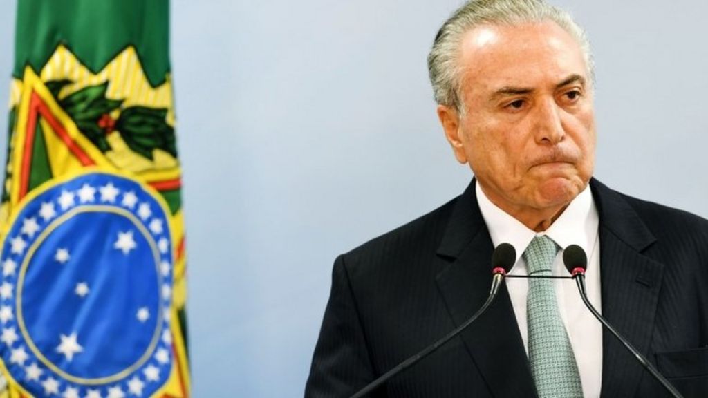 Michel Temer: Brazil president 'won't quit' over bribe claim