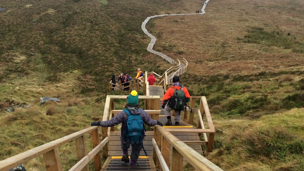 Popularity of Fermanagh's stairway to heaven 'bad for the environment' - BBC News