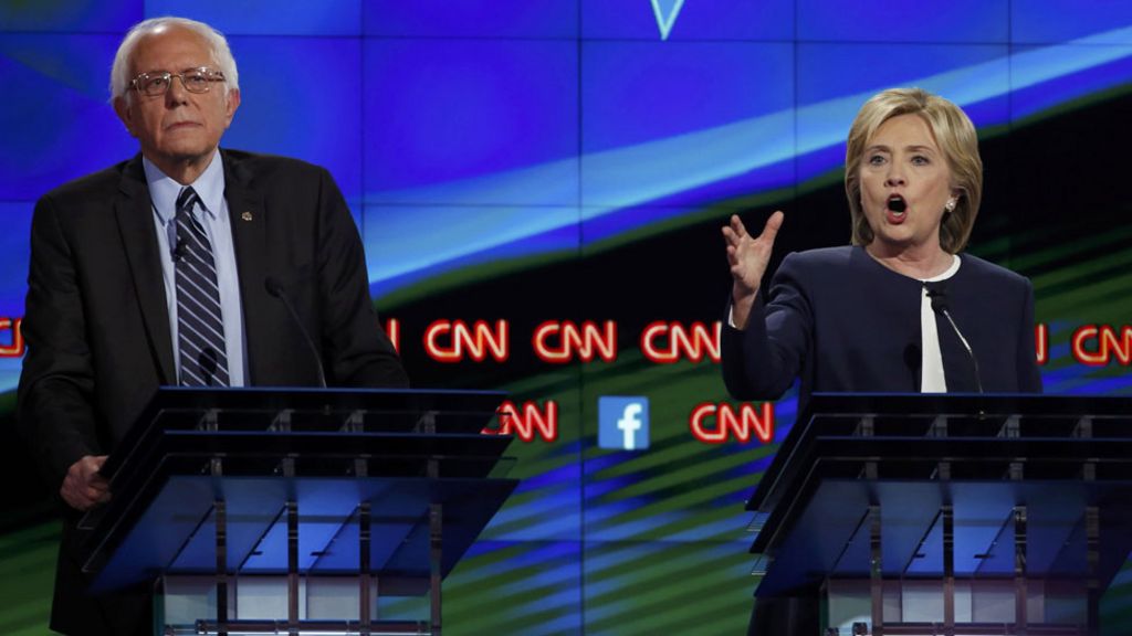 Hillary Clinton attacks rival Bernie Sanders on gun laws - BBC News