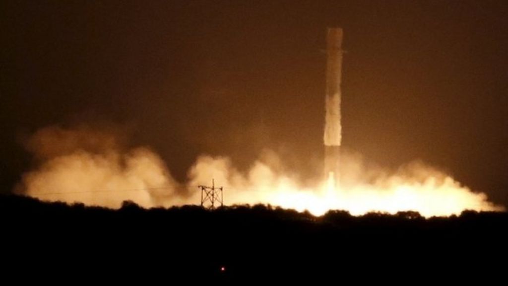 SpaceX rocket lands safely back on earth - BBC News