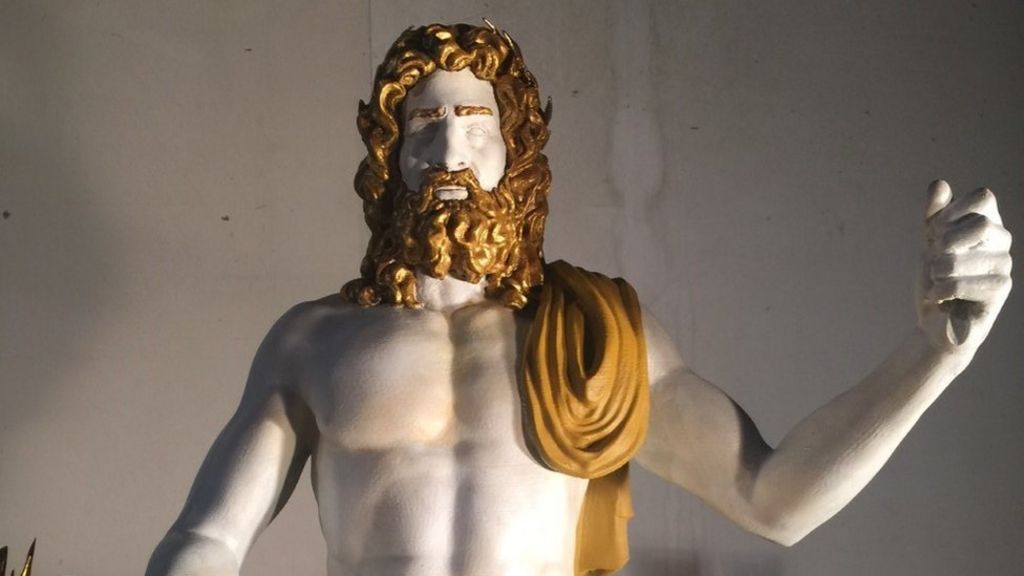 Lost Greek statue of Zeus remade with 3D printing BBC News