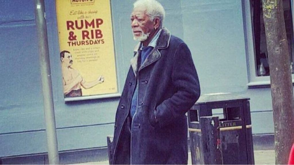 Actor Morgan Freeman spotted out and about in Belfast