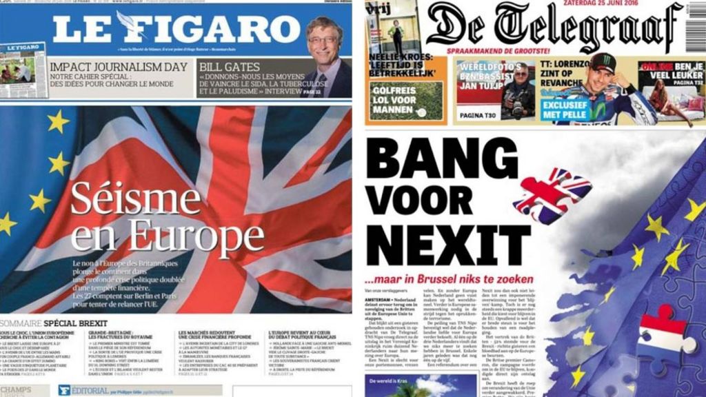 EU referendum Europe's press gripped by Brexit drama BBC News