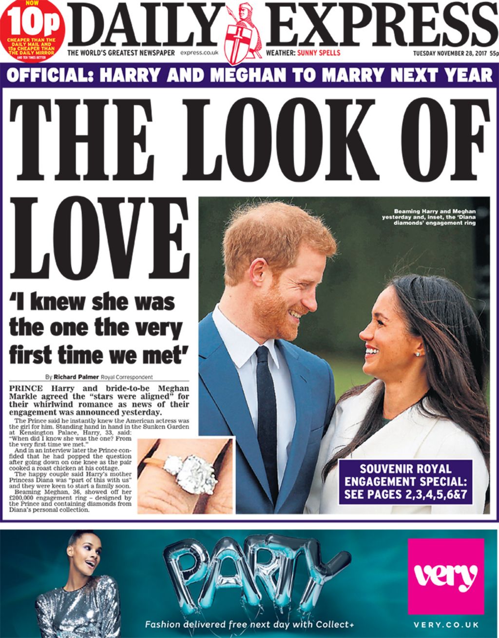 Newspaper headlines: Royal wedding announcement hailed - BBC News