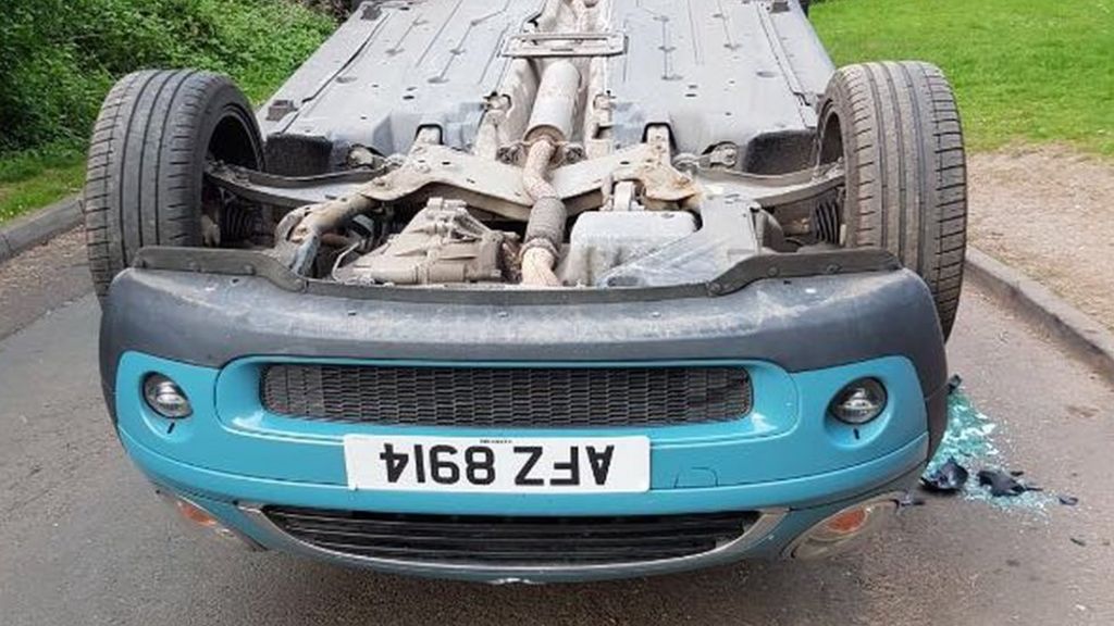 Car 'destroyed' during incident at Belfast's Cave Hill - BBC News - BBC News