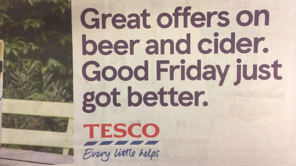 Tesco sorry for Good Friday beer advert