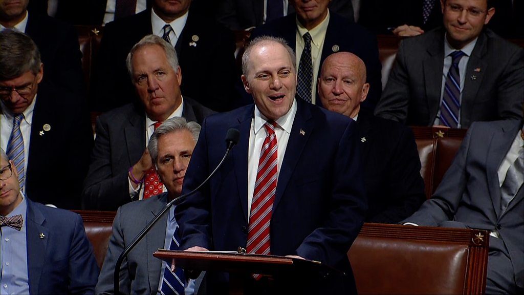 Congressman Steve Scalise returns to ovation after June shooting | BBC ...