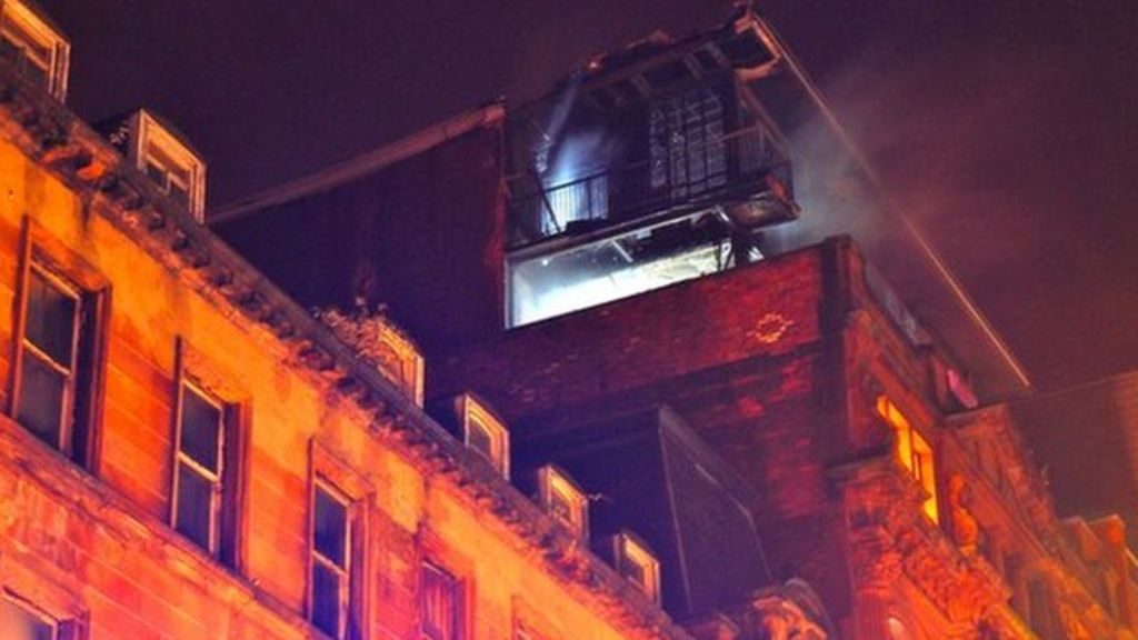 Buildings evacuated after flats fire in Glasgow city centre BBC News