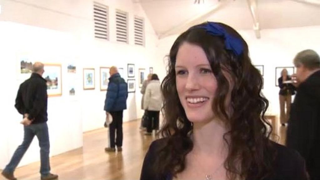 Josie Russell stages first solo art show on Anglesey BBC News