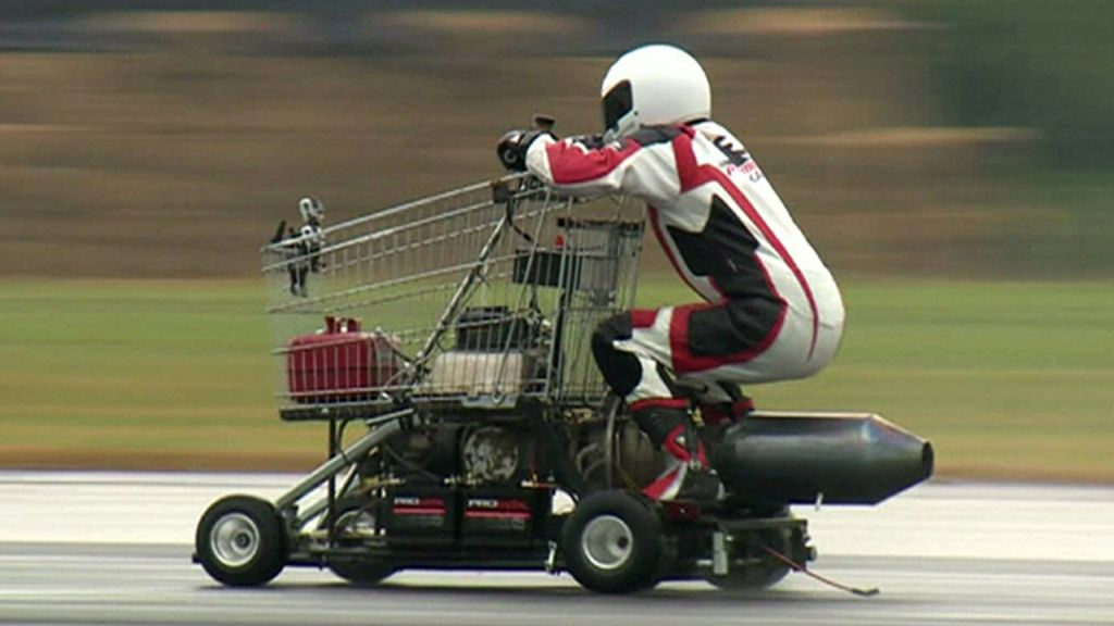 Riding a jetpropelled shopping trolley BBC News