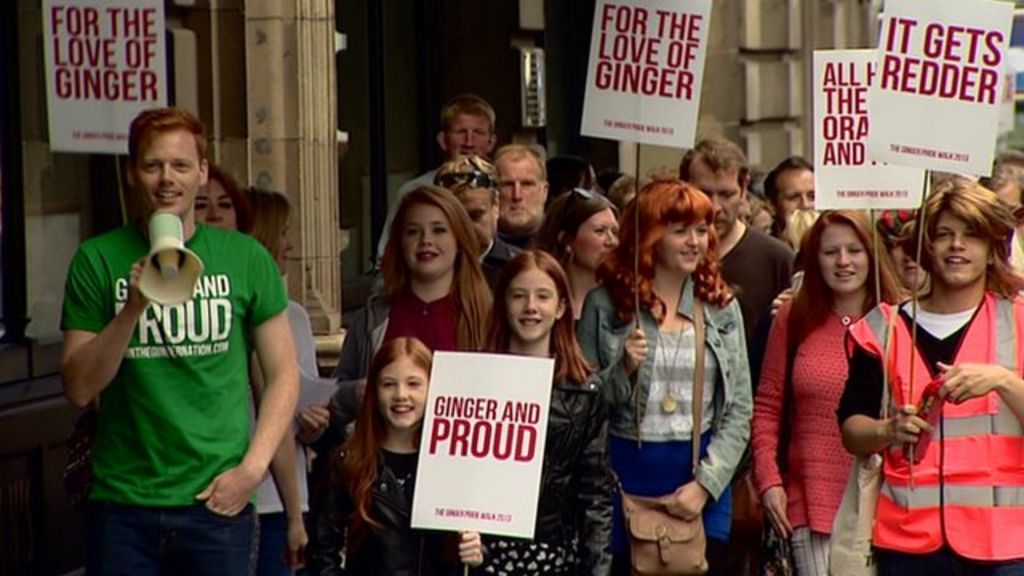 Comedian leads Ginger Pride Walk in Edinburgh BBC News