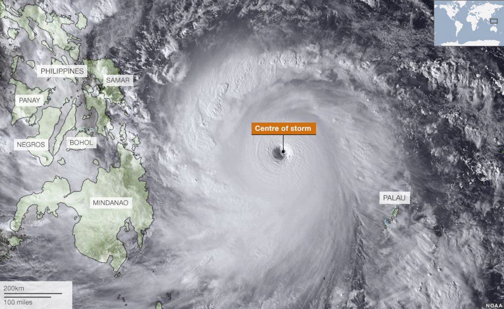 Super Typhoon Haiyan Satellite images BBC News