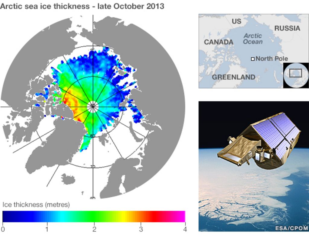 Esa's Cryosat sees Arctic seaice volume bounce back BBC News