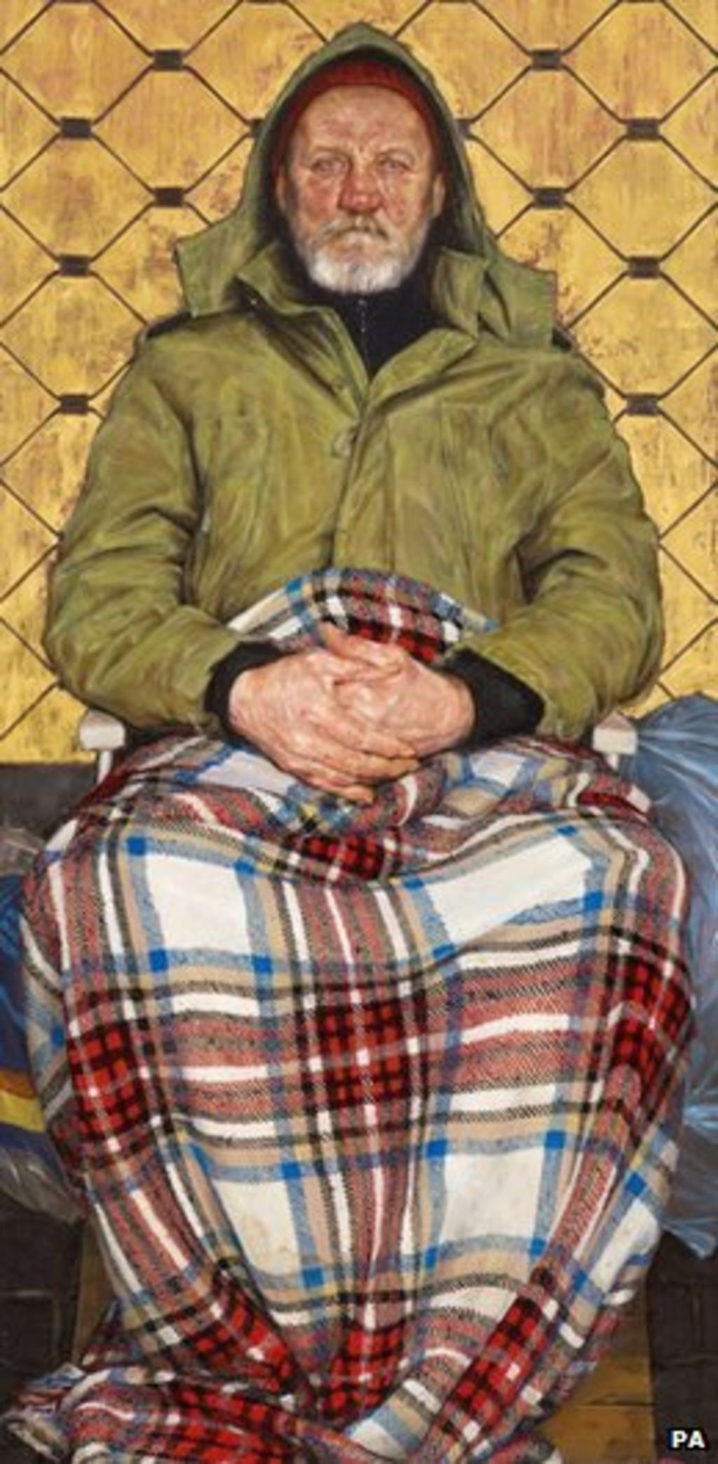 Image result for pensioner with tartan blanket