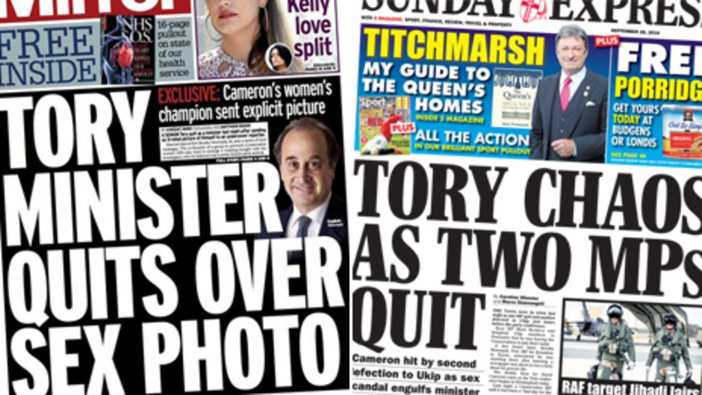 The Papers Tory Turmoil Ahead Of Conference Bbc News