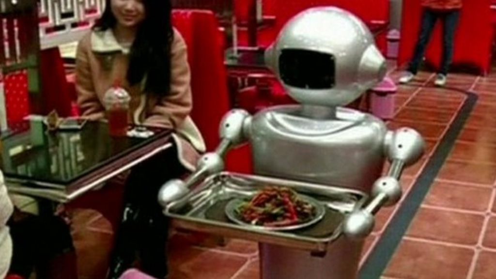 China Restaurant Introduces Robot Waiters Bbc News