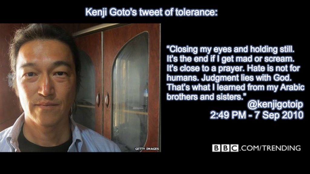 Tweeters Spread Kenji Goto Peace Message Bbc News 8356
