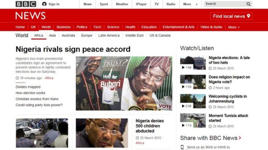 BBC To Launch Africa Live Page - BBC News