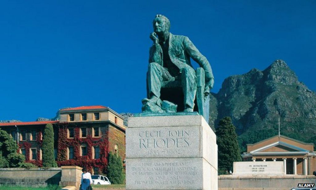 Cecil Rhodes statue pulled down in Cape Town