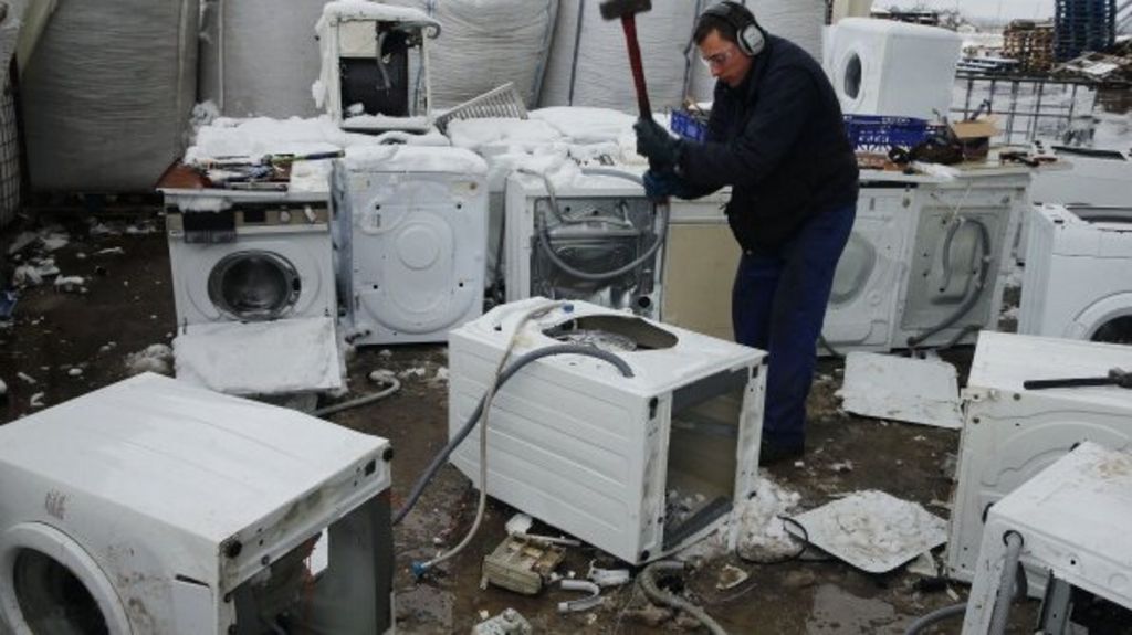 Microwaves and dishwashers dominate ewaste mountain BBC News