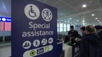 Special assistance sign at Heathrow