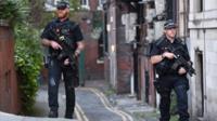 Armed police in Manchester