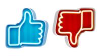 Facebook like and dislike neon signs