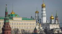 Kremlin towers and cathedrals in Moscow