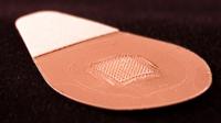 Close-up image of the microneedle patch