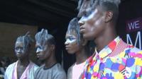 Male models at Lagos fashion week
