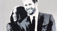 Meghan Markle and Prince Harry stencil art