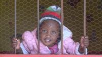 Child behind bars