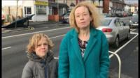 Lisa Williams and her son Gwion, eight