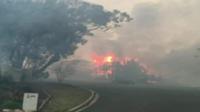 Still image of fire at Tathra