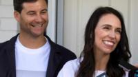 Jacinda Ardern and her partner Clarke Gayford