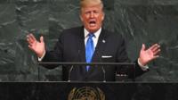 Dis na Donald Trump first major speech for di United Nations.