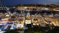 A general view shows yachts at Port Hercules during the 24th edition of the International Monaco Yacht Show in Monaco, 25 September 2014