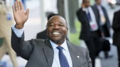 President of Gabon Ali Bongo Ondimba departs at the conclusion of the 2014 Nuclear Security Summit on March 25, 2014 in The Hague, Netherlands.