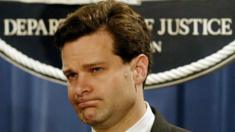Then-Assistant U.S. Attorney General Christopher Wray pauses during a press conference at the Justice Department in Washington, U.S. November 4, 2003.