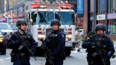 Policías en las calles de Nueva York.