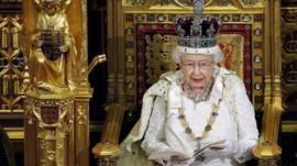 Queen giving the speech