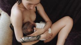 The picture of Aliya Shagieva breastfeeding in her underwear that caused the row