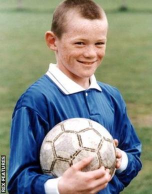 Wayne Rooney, aged 10, in 1995