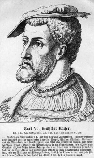 Carlos I de España, en un grabado
