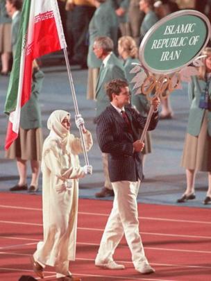 اولین پرچمدار زن ایران: لیدا فریمان در المپیک ۱۹۹۶ آتالانتا