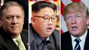 Ziara ya bwana Pompeo's (left) nchini Korea Kaskazini ililenga kuandaa mkutano kati ya Trump na Kim